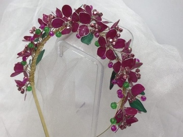 For Sale: magenta and green crown 