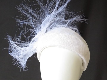 For Sale: White Sinamay Headband Headpiece