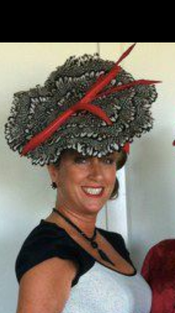 Feathered headpiece by Felicity Northeast 