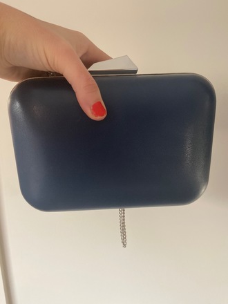 Olga Berg Navy Pod Clutch Millinery Market