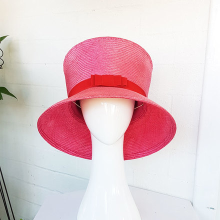 bright pink bucket hat