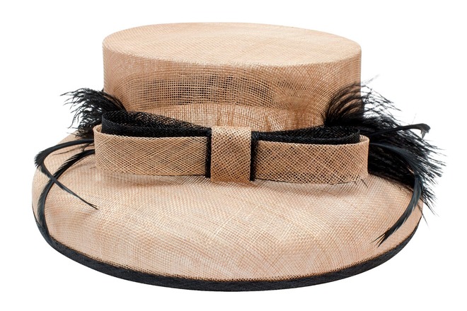 black sinamay hat