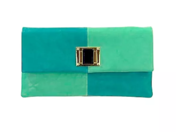For Rent: Two Toned Teal Envelope Clutch Bag 