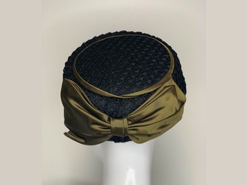 For Rent: Vintage Black & Olive Pillbox Hat 
