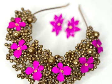 For Sale: Blooming Bling Crown & Earring set