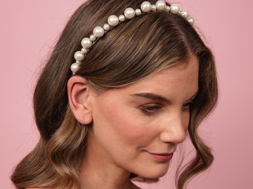 For Sale: Kitty Pearl and Silver Headband