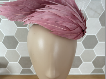 For Sale: Millinery Jill (Jack & Jill) Amazing Dusty Pink Feather 