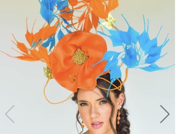 For Rent: Orange and Blue Flower and Butterfly Piece 