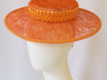 For Sale: Orange Boater Hat