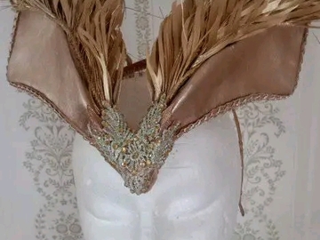 For Sale: Stunning rose Gold leather winged percher 