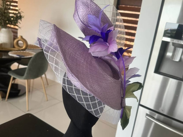 For Sale: Lilac tones stunning headpiece 