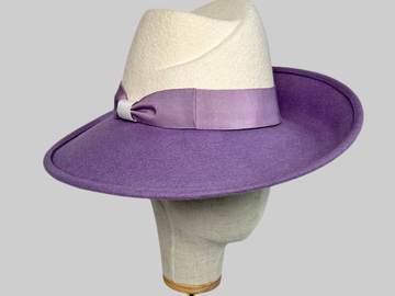 For Sale: Viola, Ivory and Purple Fedora Hat