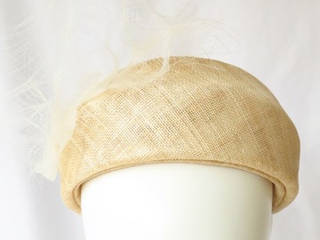 For Sale: Natural Beige Sinamay Headband Headpiece