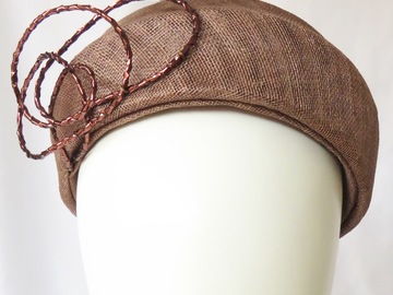 For Sale: Bronze Brown Sinamay Headband Headpiece